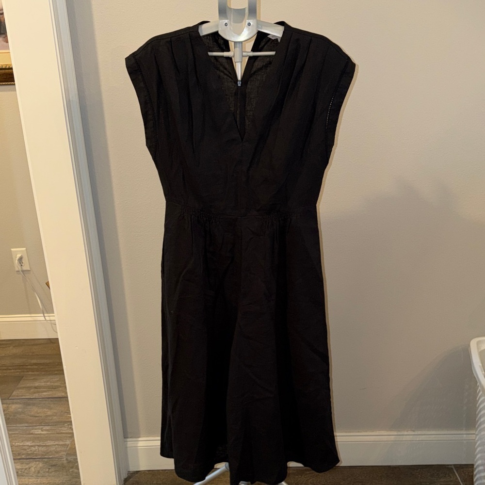 Rebecca Taylor Classic Black Linen Jumpsuit SOLDOUT - Picture 5 of 7